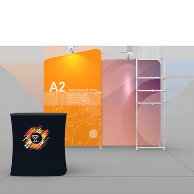 10ft ziehen gerader Kurven-Hintergrund-Fahnen-Werbungs-Messen-Stand Fahnen hoch
