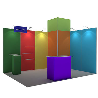 ummauert tragbarer Messen-Stand 3x3 3x4 3x5 modulares SEG-Gewebe-System