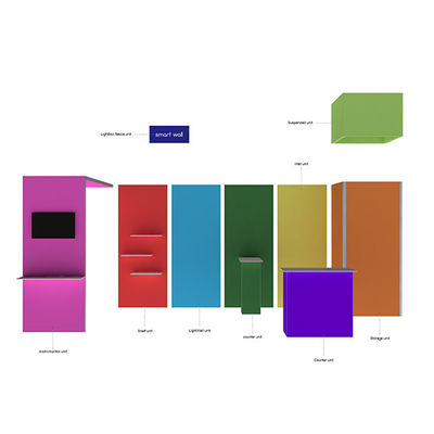 ummauert tragbarer Messen-Stand 3x3 3x4 3x5 modulares SEG-Gewebe-System