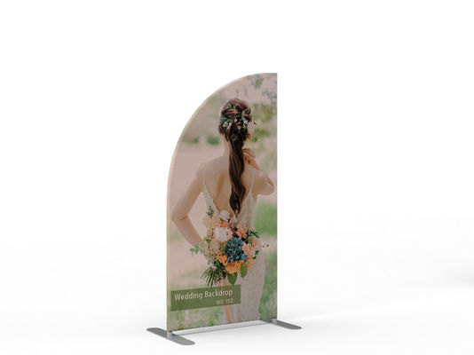 Des Hochzeitshintergrunddekorationssamtgeweberosas der hohen Qualität runder acrylsauerausstellungsstand Hintergrund
