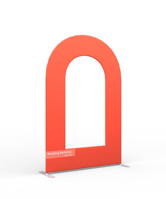 Des Hochzeitshintergrunddekorationssamtgeweberosas der hohen Qualität runder acrylsauerausstellungsstand Hintergrund