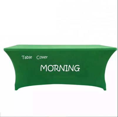 Polyester 250G knallen oben Messen-Tabellen-Wurfs-Tischdecke-Stoff mit Logo ODM