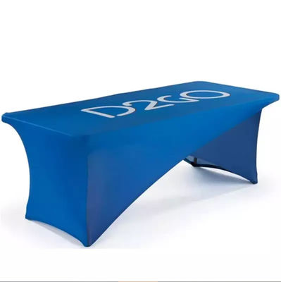 Polyester 250G knallen oben Messen-Tabellen-Wurfs-Tischdecke-Stoff mit Logo ODM