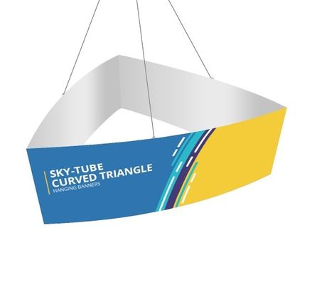 Werbung Dreieck-Zeichen-Halter-Messen-hängende Fahne 90 x 30cm Gewohnheit
