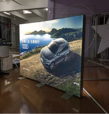 Doppelter Leuchtkasten-Messen-Stand der Seiten-SEG zeigen 1000x2200x80mm für Ausstellungs-Stand an