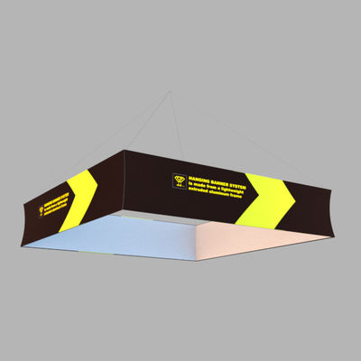 240x120x48in quadratische Dreieck-Messen-hängende Fahnen-Gewebe-Hängeschild-Anzeige