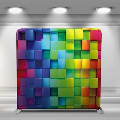 Hintergrund-Kissen-Abdeckungs-Spannungs-Gewebe-Rohr-Ausdehnungs-Gewebe-Anzeige des Passfotoautomat-8x8